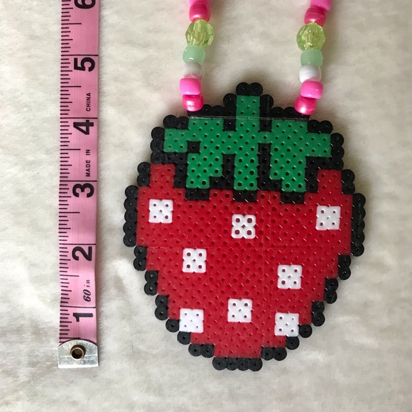 COPY - Juicy Strawberry 🍓 Kawaii EDM Rave Kandi - Picture 5 of 5